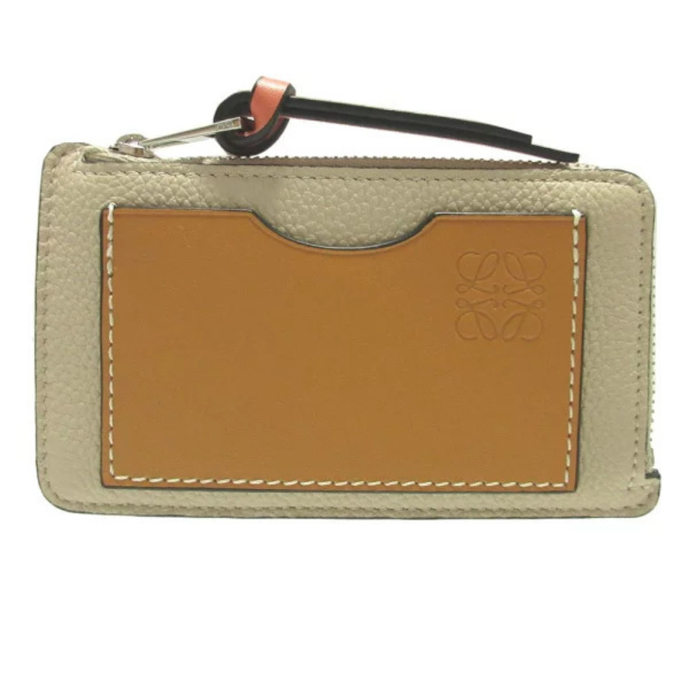 Loewe Anagram Leather Oats Honey coin case Wallet Card Fragment